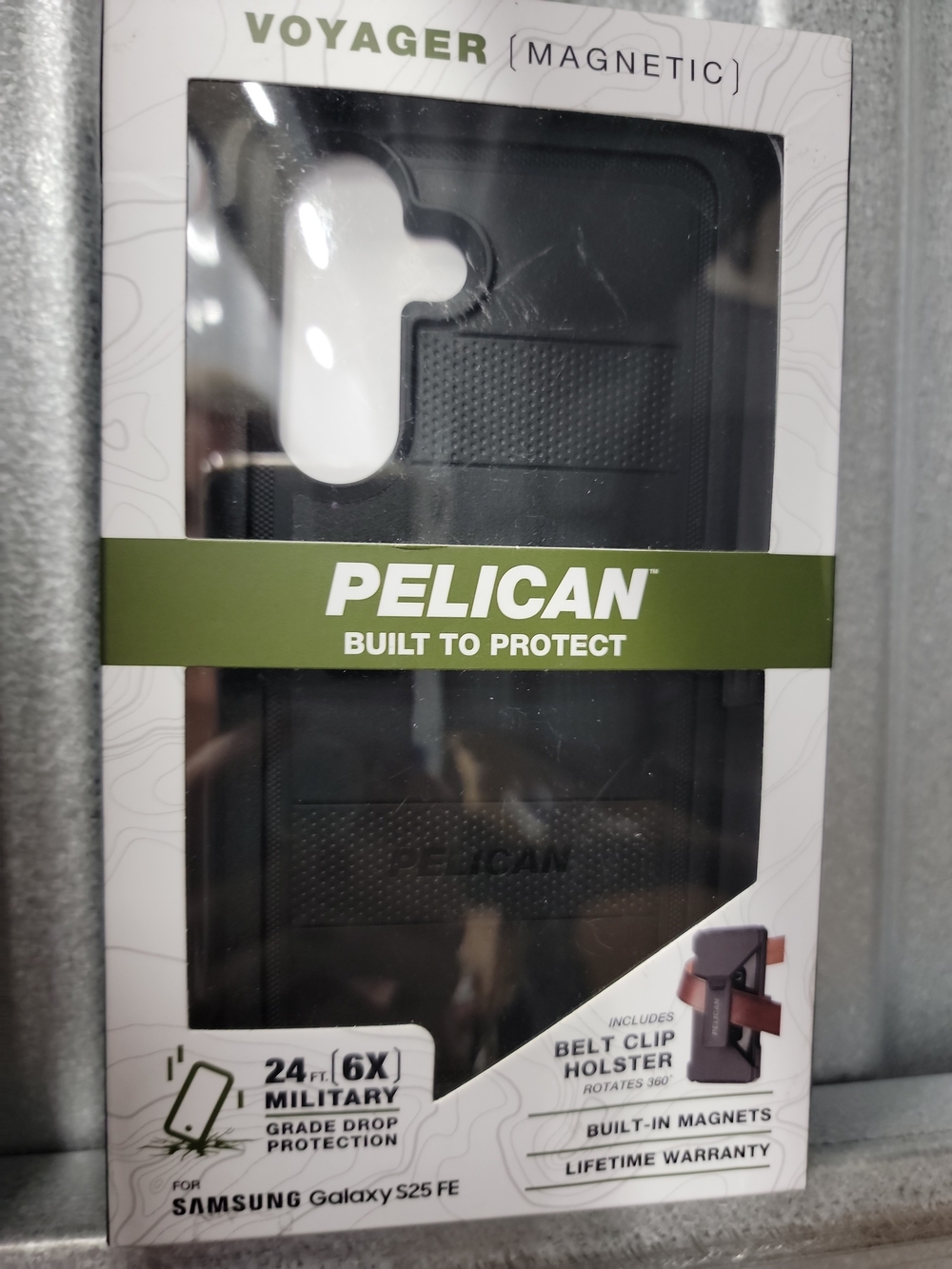 Pelican Voyager Magnetic Phone Case - Black Samsung S25 FE w/Holster